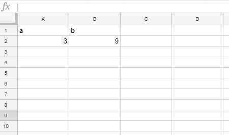screen capture of a spreadsheet reactively updating
